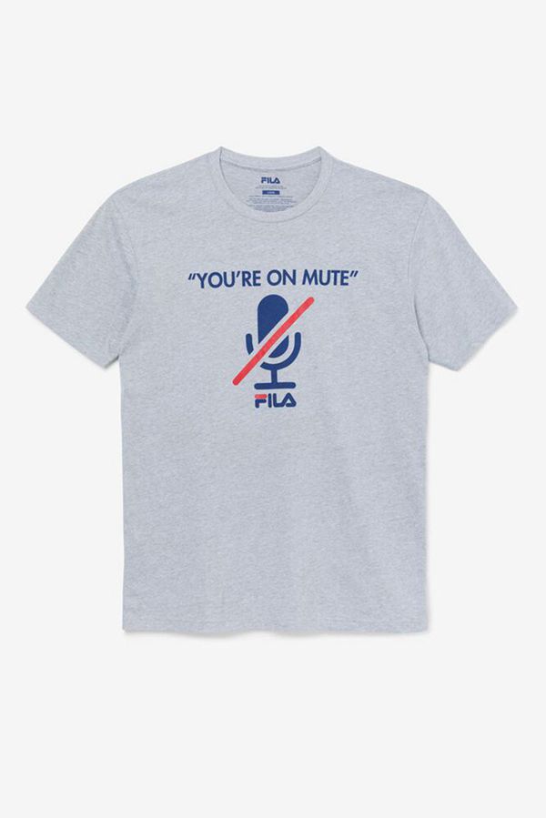 Camisetas Fila Homem Cinzentas - Fila You're On Mute Outlet Portugal,DXBV-01965